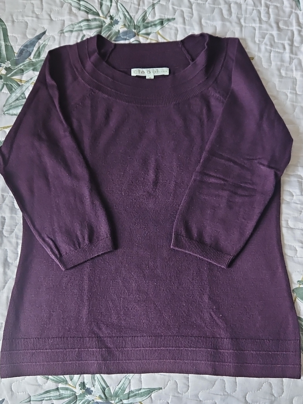 cleo Plum Scoop Neck Women's Sweater